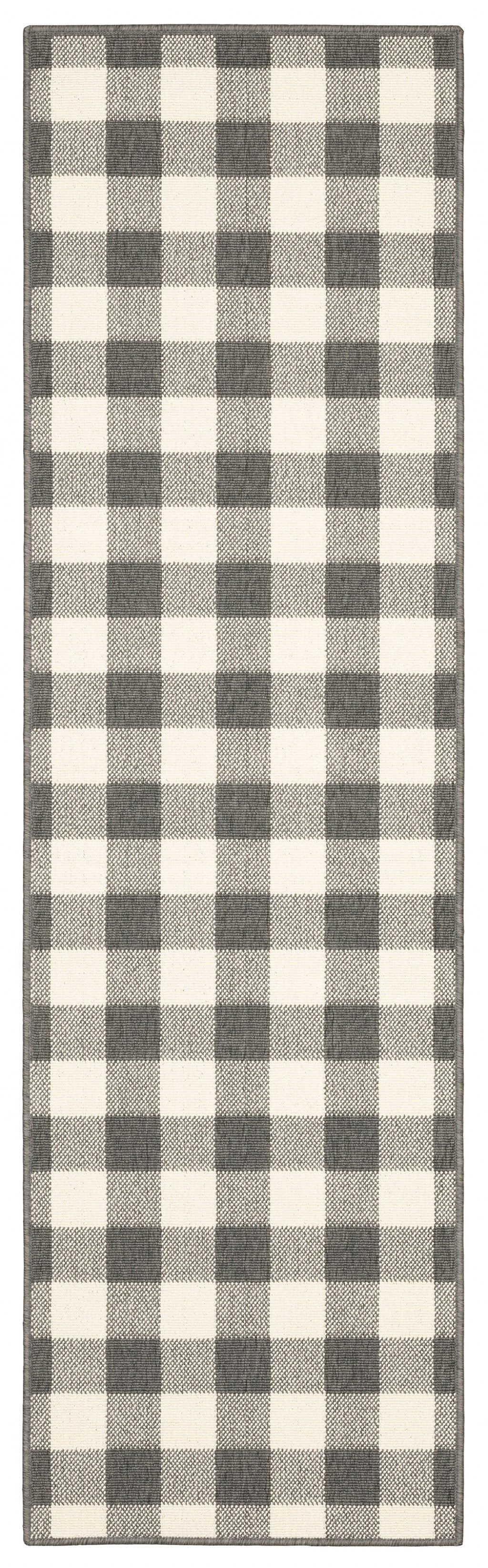 4' x 6' Gray and Ivory Indoor Outdoor Area Rug