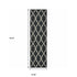 8' x 11' Black and Ivory Indoor Outdoor Area Rug