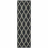 8' x 11' Black and Ivory Indoor Outdoor Area Rug