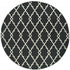 8' x 11' Black and Ivory Indoor Outdoor Area Rug