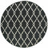 8' x 11' Black and Ivory Indoor Outdoor Area Rug