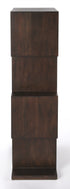 48" Dark Brown Wood Stacking Cubes Vertical Etagere Unit