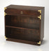 28" Dark Brown Two Tier Standard Bookcase With One Drawer