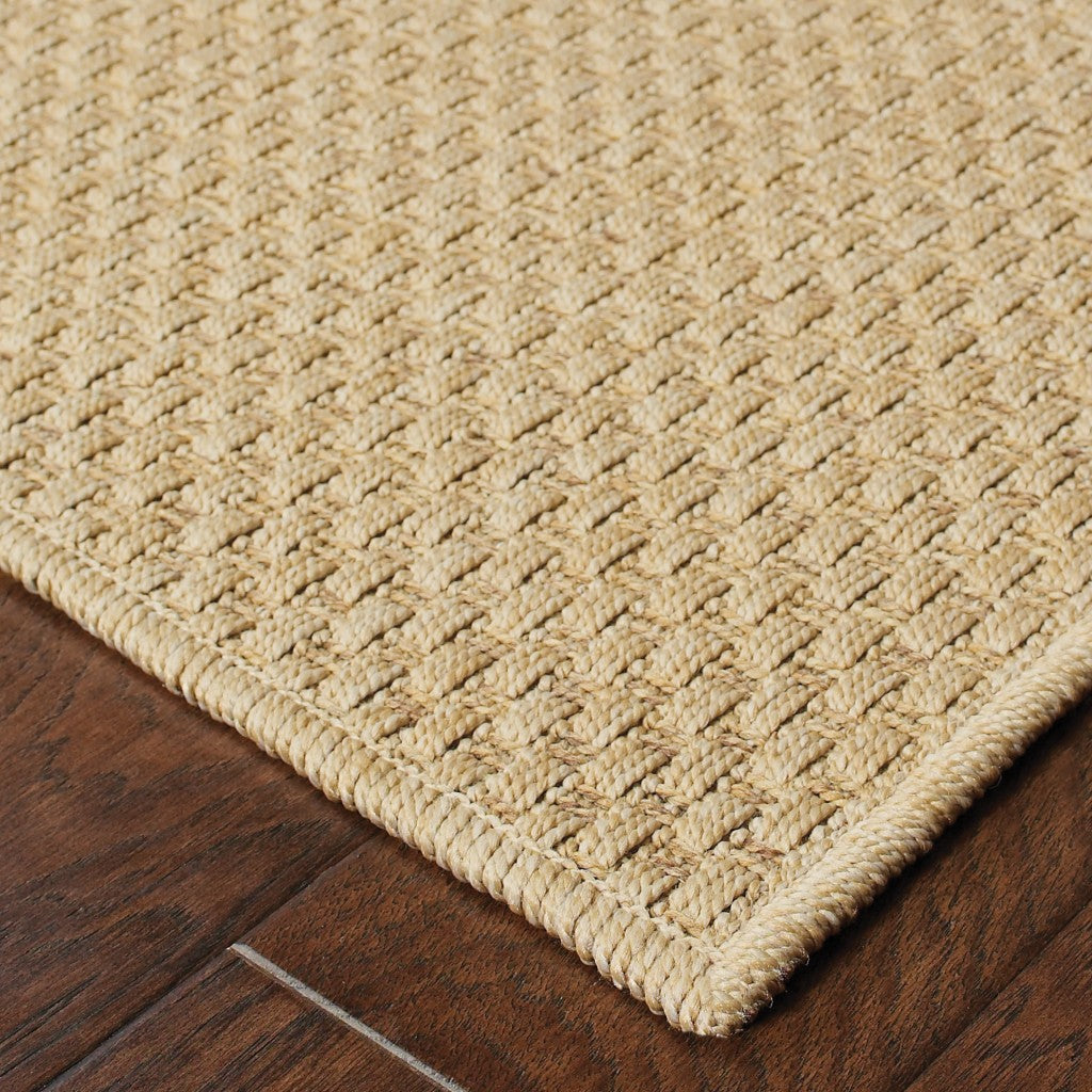 4' x 6' Beige Indoor Outdoor Area Rug