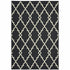 8' x 11' Black and Ivory Indoor Outdoor Area Rug