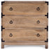 28" Natural Wood Solid Wood Three Drawer Dresser