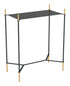 Moderna Black and Gold Accent Side Table