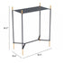 Moderna Black and Gold Accent Side Table