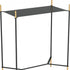 Moderna Black and Gold Accent Side Table