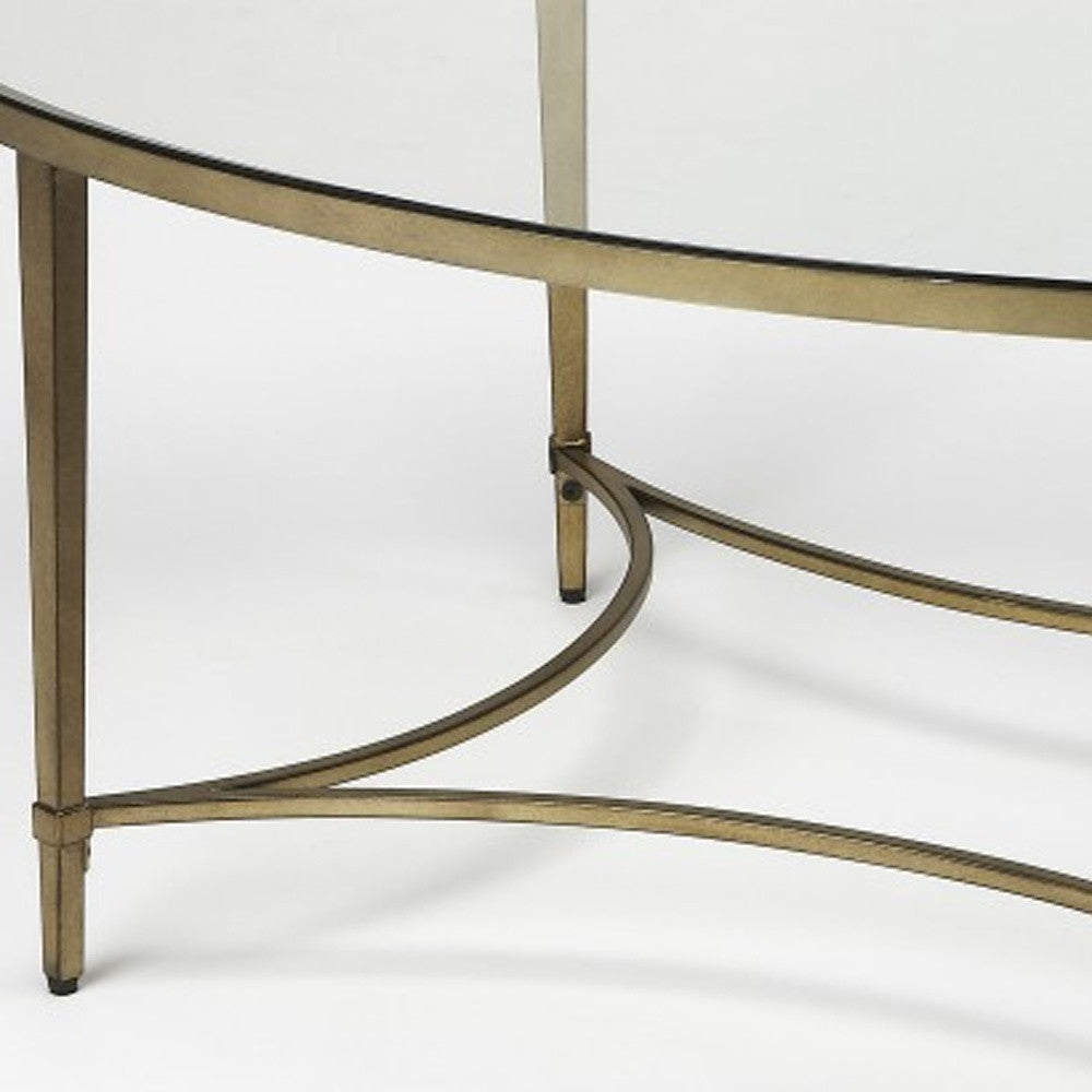 Golden Oval Coffee Table