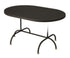 Black Oval Metal Coffee Table