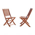 Set Of Two Brown Folding Chairs