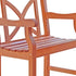 Brown Patio Armchair With Cross Back Design