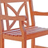 Brown Patio Armchair With Cross Back Design