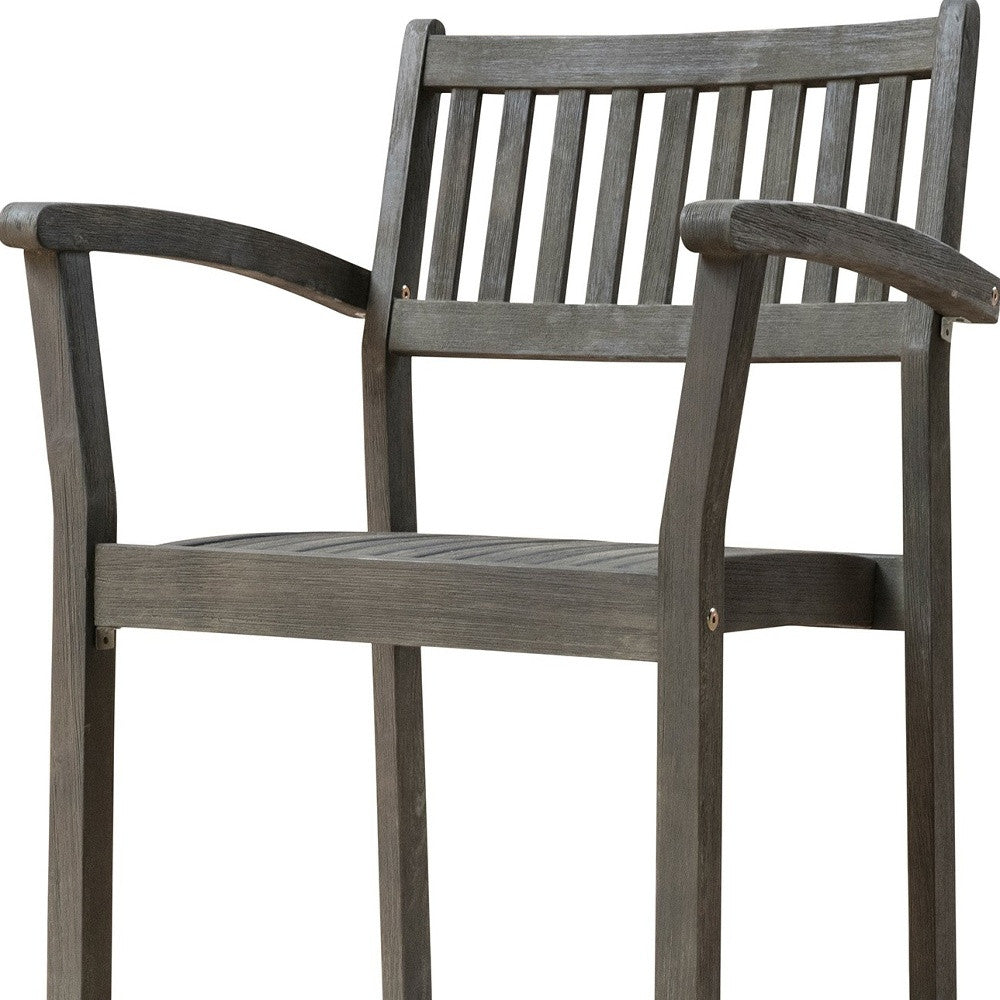 Set Of Two Distressed Stacking Armchairs