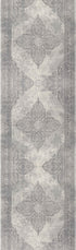 2’ X 10’ Gray Distressed Medallion Runner Rug