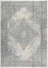 2’ X 10’ Gray Distressed Medallion Runner Rug