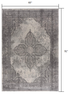 2’ X 10’ Gray Distressed Medallion Runner Rug