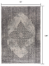 2’ X 10’ Gray Distressed Medallion Runner Rug