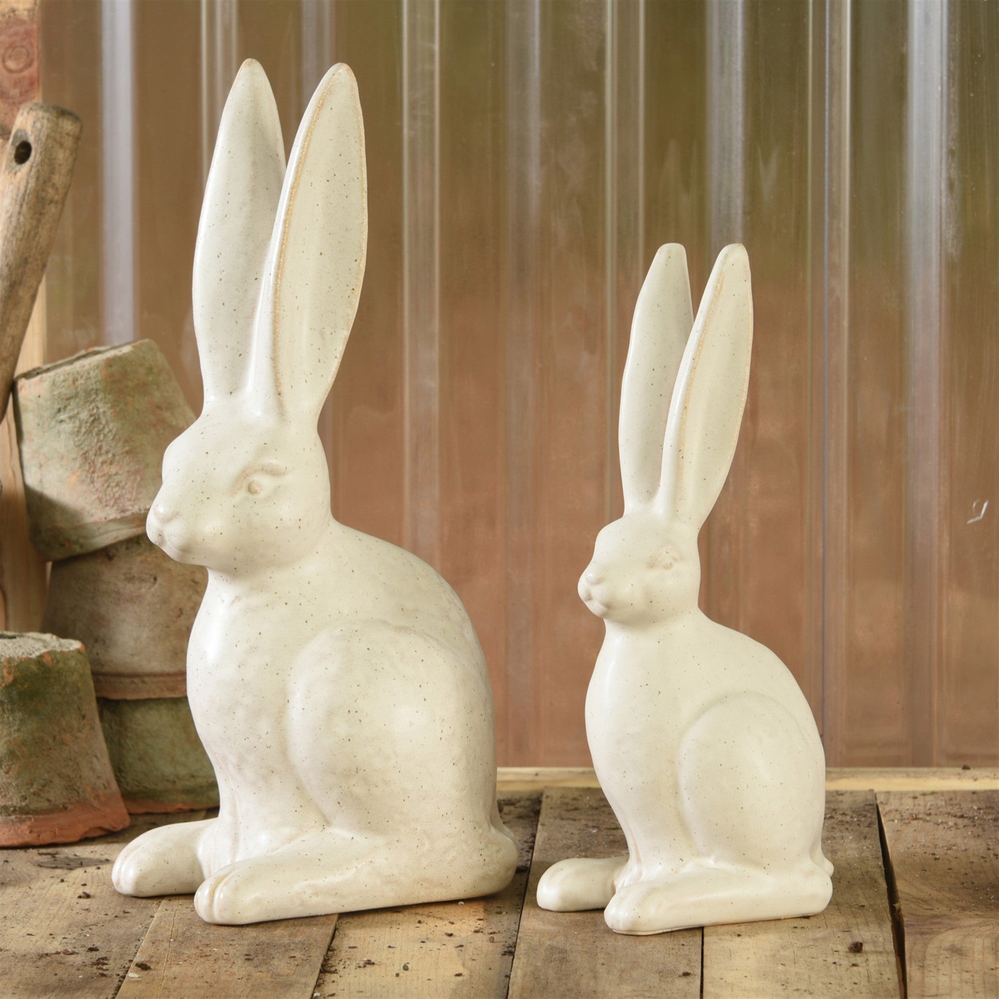 Jumbo Ceramic Rabbit Sculpture