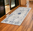 4’ X 6’ Navy Blue Distressed Floral Area Rug