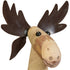 19" Brown Wood and Metal Moose Tabletop Sculpture