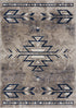 5' x 8' Gray Beige and Blue Southwestern Washable Area Rug