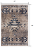 2’ X 3’ Beige And Blue Boho Chic Scatter Rug