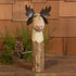 Petite Wood And Metal Moose Sculpture