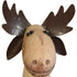 Petite Wood And Metal Moose Sculpture