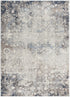 2’ X 3’ Navy And Beige Distressed Vines Scatter Rug