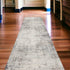 2’ X 10’ Navy Blue Distressed Striations Runner Rug