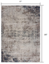 2’ X 10’ Navy Blue Distressed Striations Runner Rug