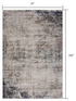 2’ X 10’ Navy Blue Distressed Striations Runner Rug