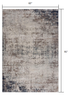 2’ X 10’ Navy Blue Distressed Striations Runner Rug