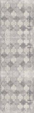 2’ X 10’ Gray Distressed Trellis Pattern Runner Rug