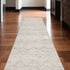 2’ X 10’ Ivory Distressed Ikat Pattern Runner Rug