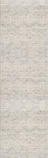 2’ X 10’ Ivory Distressed Ikat Pattern Runner Rug