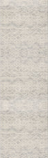 2’ X 10’ Ivory Distressed Ikat Pattern Runner Rug