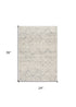 2’ X 10’ Ivory Distressed Ikat Pattern Runner Rug