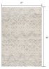 2’ X 10’ Ivory Distressed Ikat Pattern Runner Rug