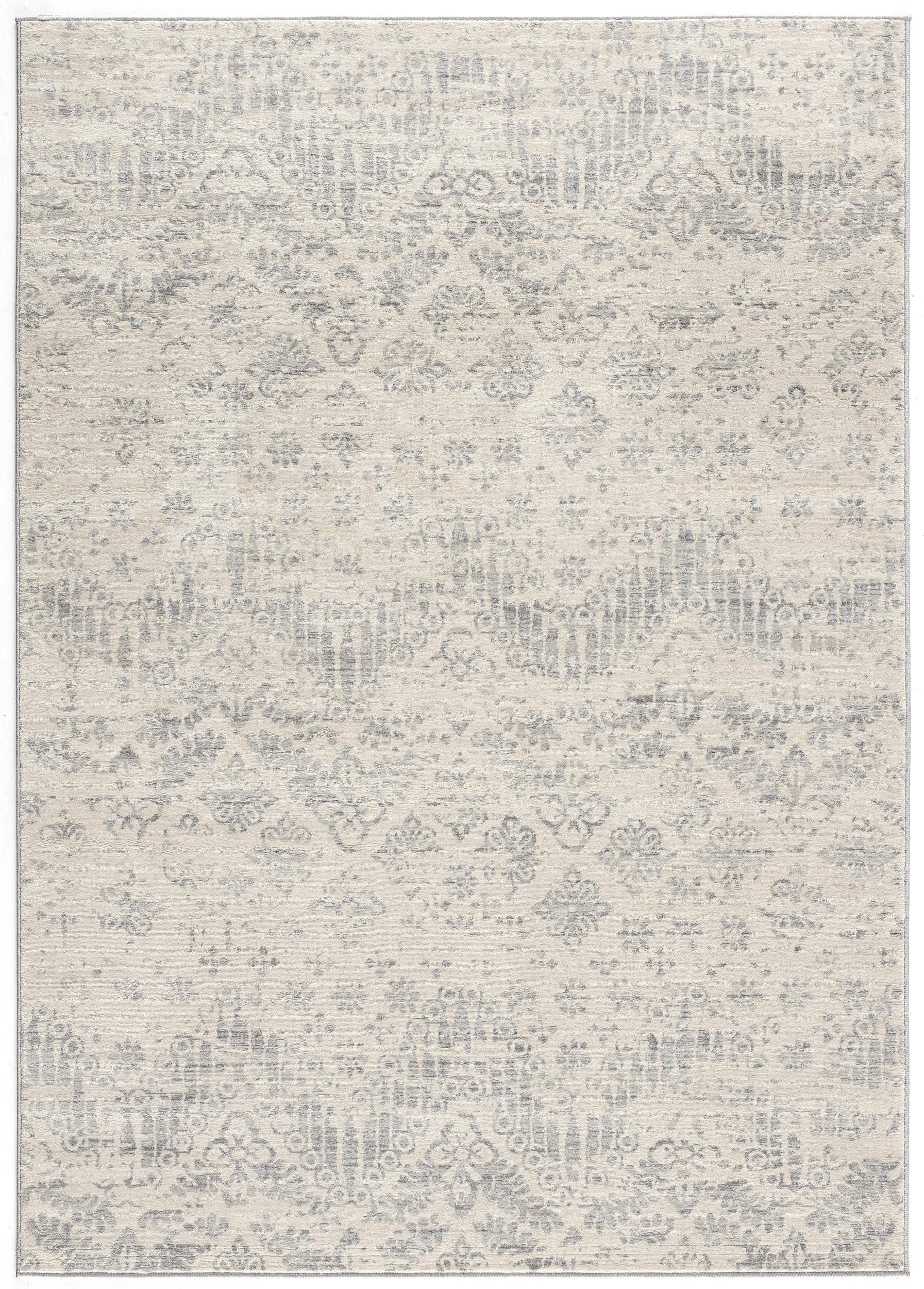 2’ X 10’ Ivory Distressed Ikat Pattern Runner Rug