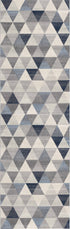 4’ X 6’ Navy Blue Geometric Diamond Area Rug