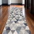 4’ X 6’ Navy Blue Geometric Diamond Area Rug