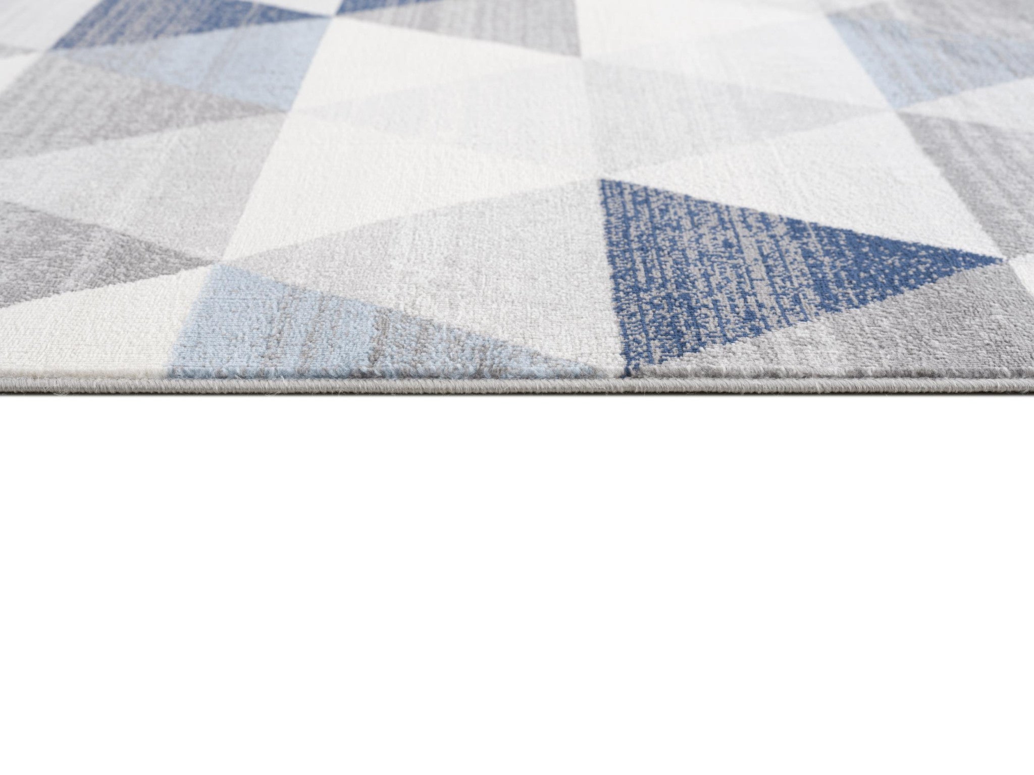 4’ X 6’ Navy Blue Geometric Diamond Area Rug