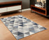 4’ X 6’ Navy Blue Geometric Diamond Area Rug