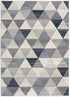 4’ X 6’ Navy Blue Geometric Diamond Area Rug