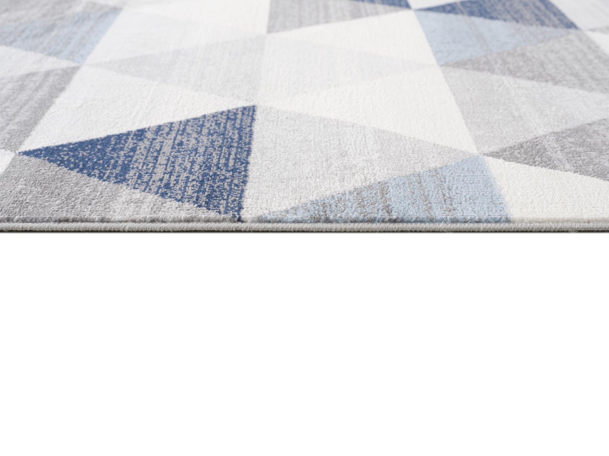 4’ X 6’ Navy Blue Geometric Diamond Area Rug