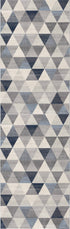 4’ X 6’ Navy Blue Geometric Diamond Area Rug