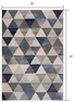 4’ X 6’ Navy Blue Geometric Diamond Area Rug